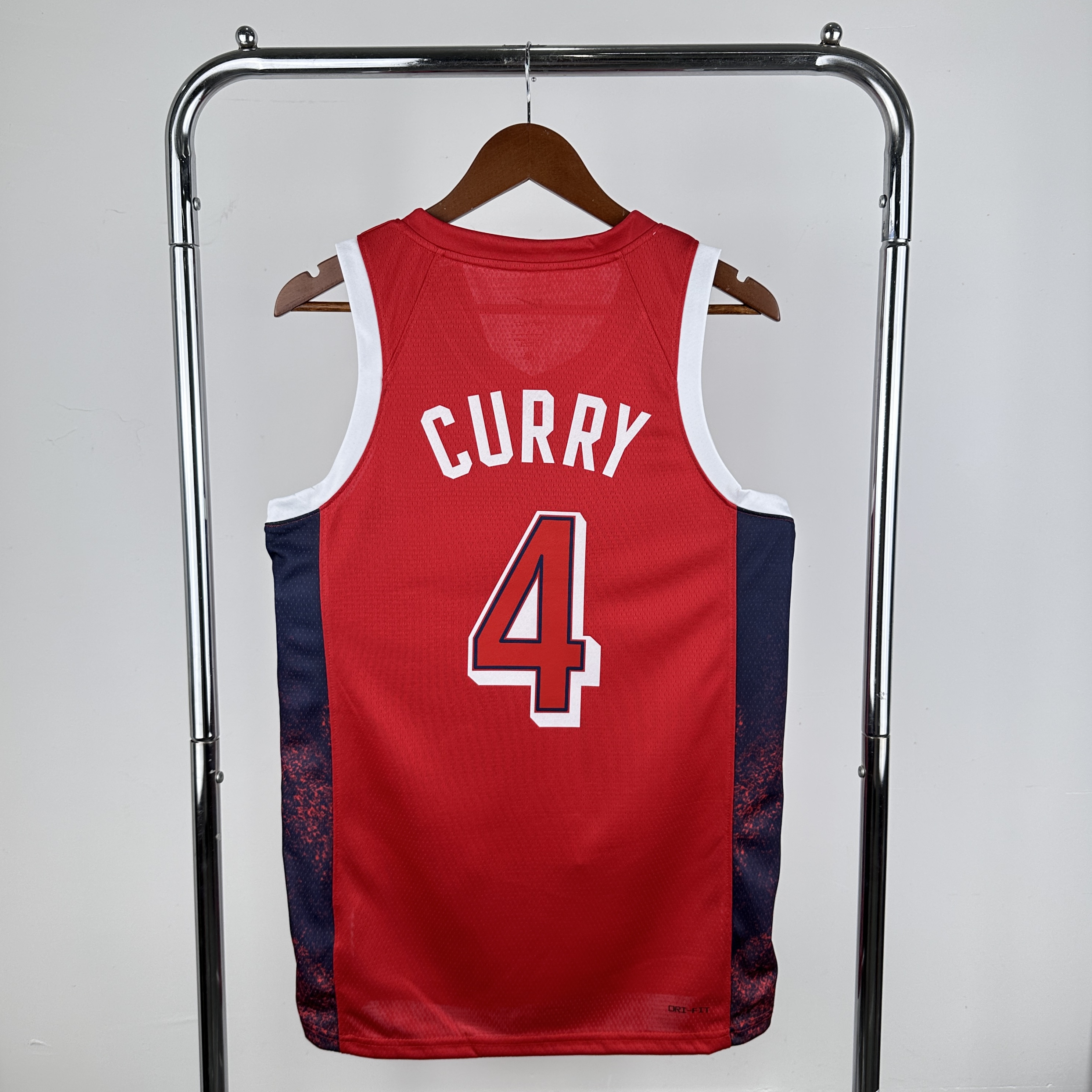 2024 Olympic USA 4 Curry Red Nike NBA Jersey